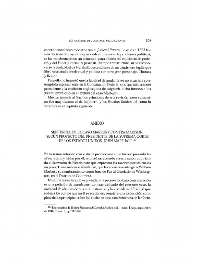 Caso Marbury vs. Madison (1803) | PDF