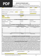 Tenant Information Sheet Form | PDF