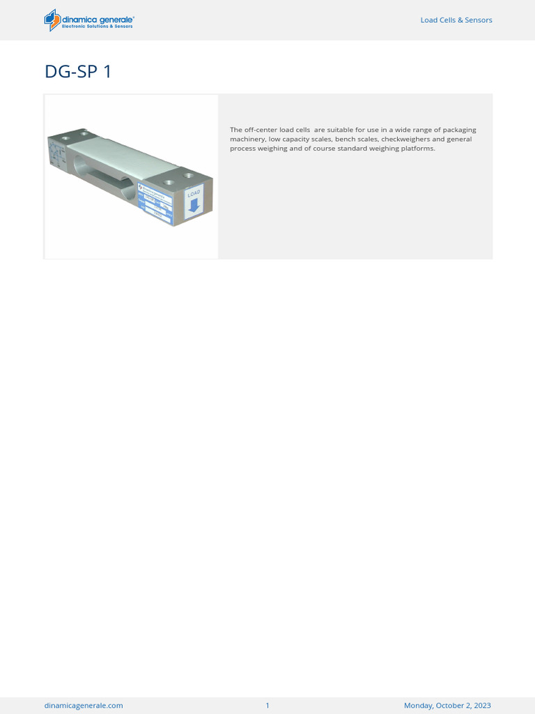 DG SP 1 | PDF | Sensor | Equipment