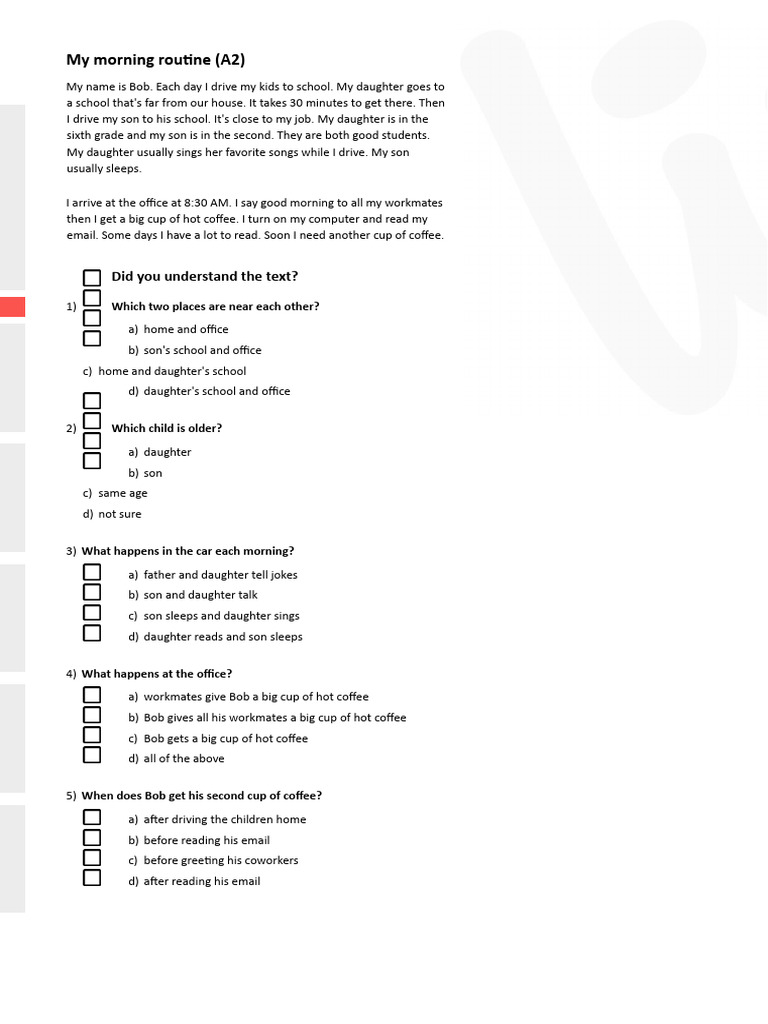 My Morning Routine | PDF