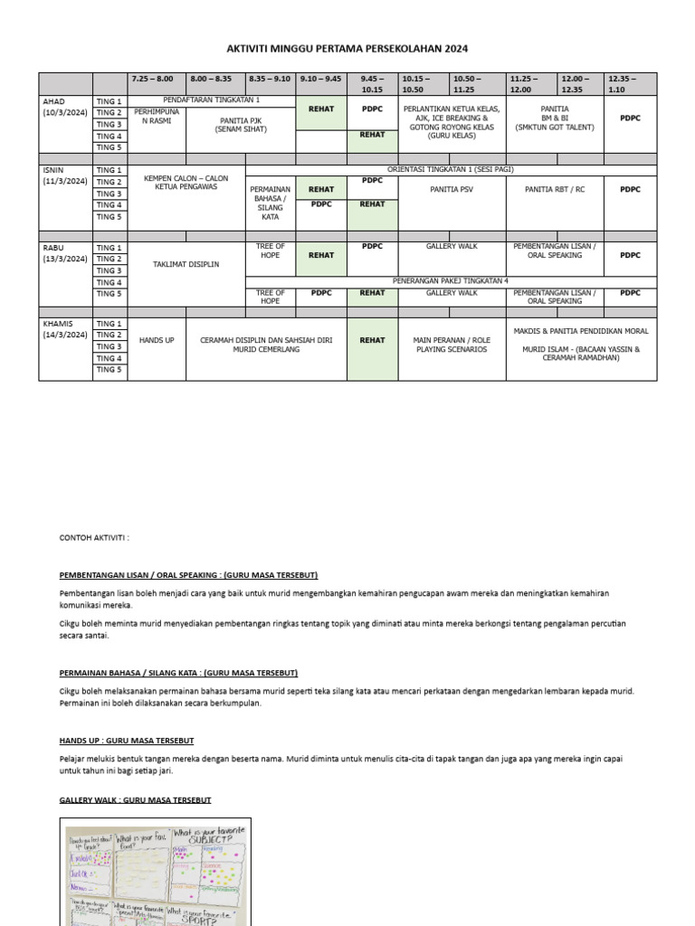 Aktiviti M1 Persekolahan Semua Tingkatan 2024 2025 Pdf