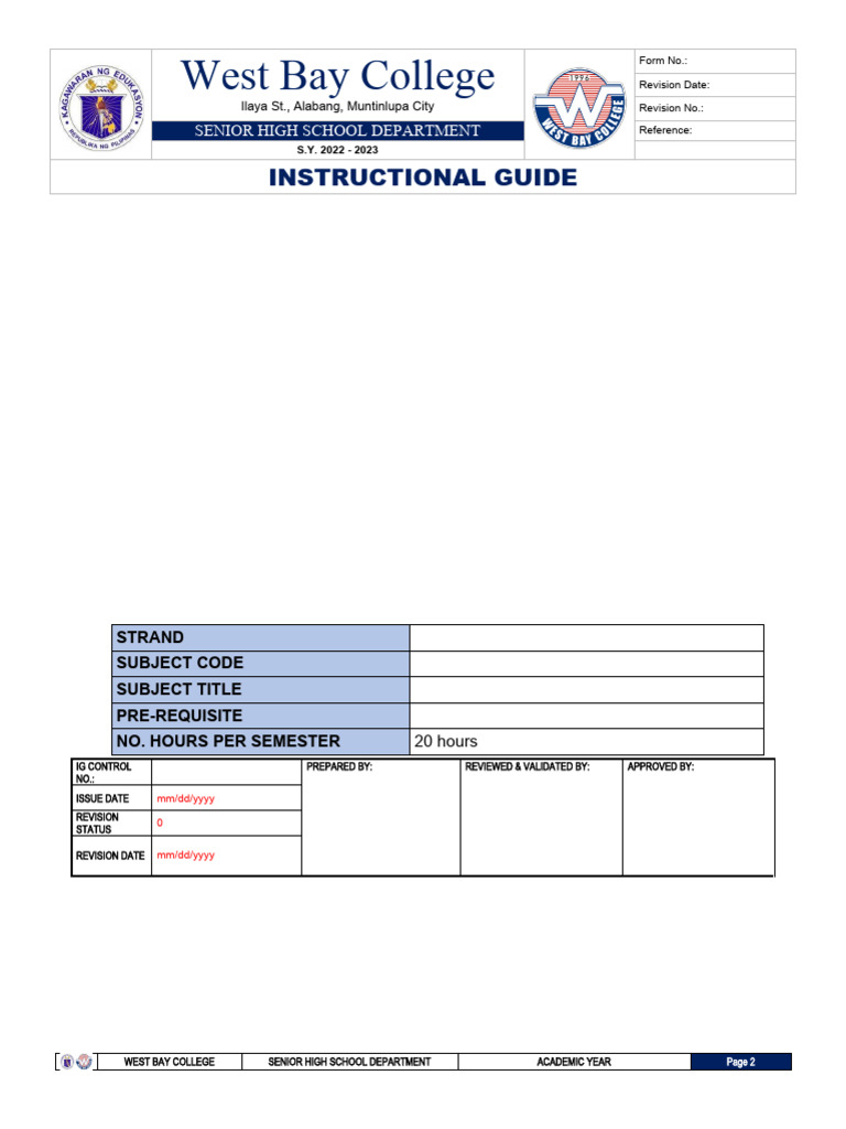 Instructional-Guide-Physical Education and Health | PDF