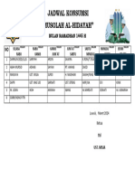 JADWAL KONSUMSI Musolah Luwuk