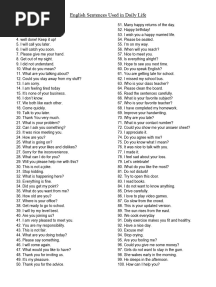 Daily Use English Sentences