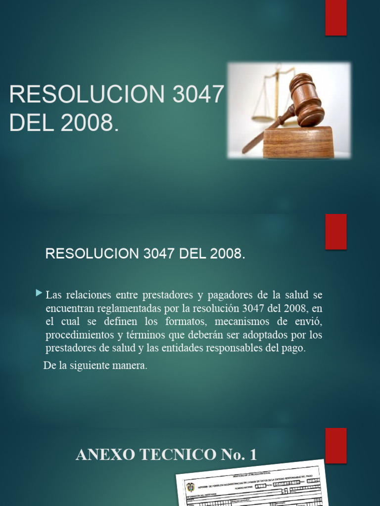 Resolución 3047 de 2008: Normas de Salud | PDF