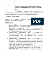 Resumen Del Manual para La Identificación de Peligros y Evaluación de Riesgos y Determinación de Controle1