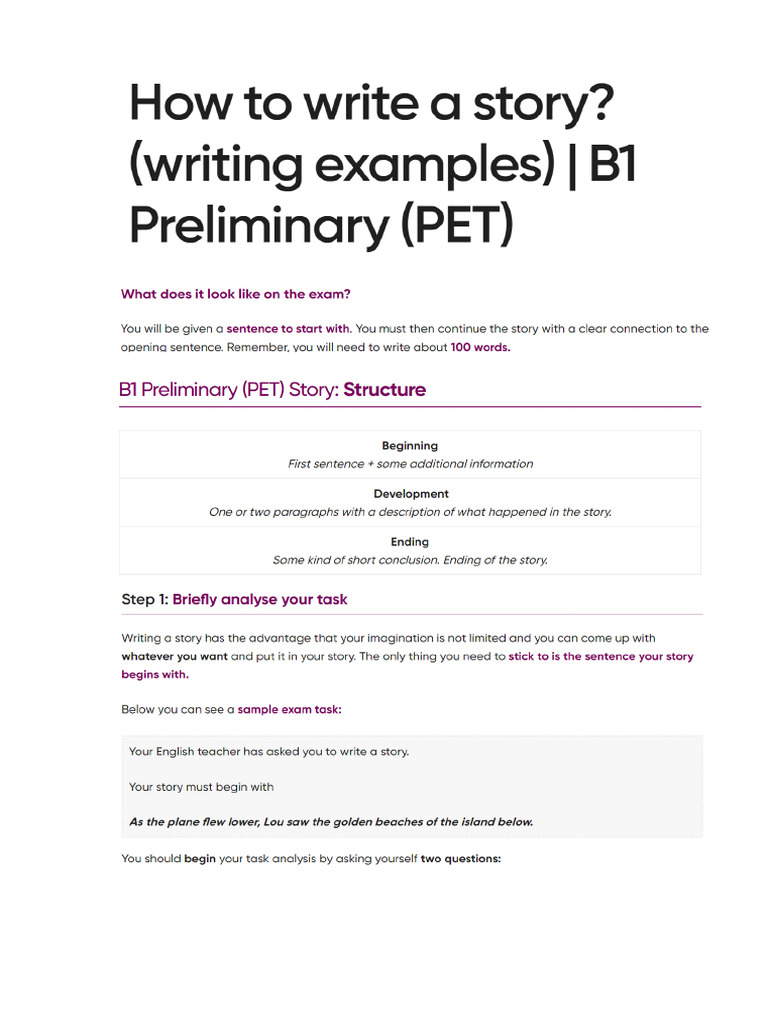 How To Write A Story | PDF