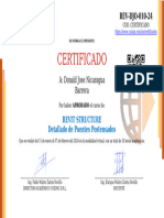 Certificado: A: Donald Jose Nicaragua Barrera
