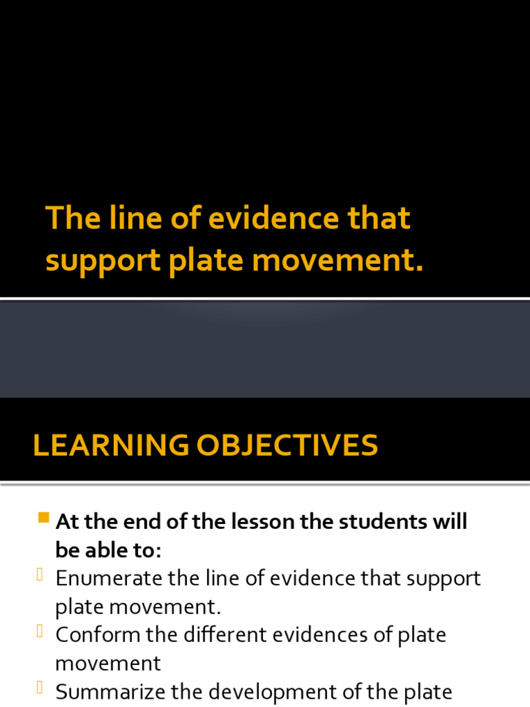 Evidence Supporting Plate Movement | PDF