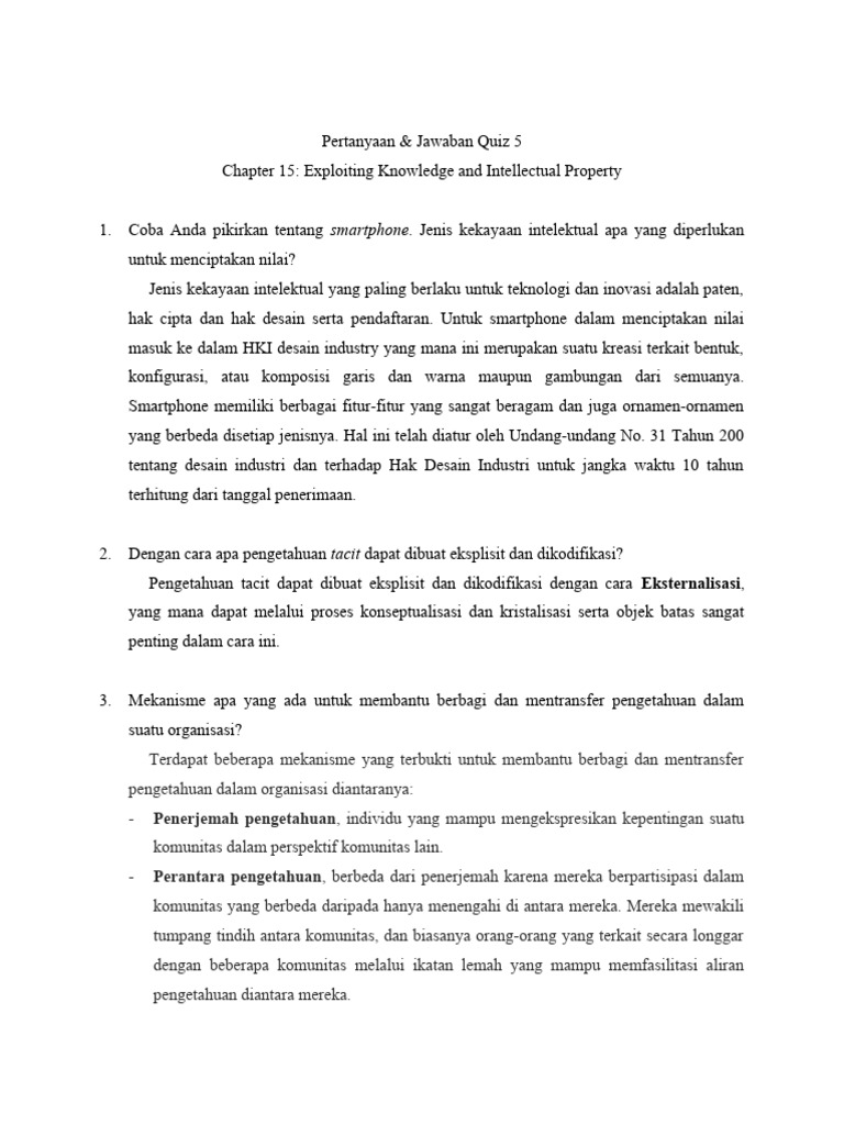 Exploiting Knowledge and Intellectual Property | PDF | Pengelolaan ...