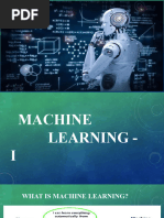 Machine Learning I