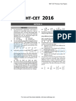 MHT Cet 2016 PCM