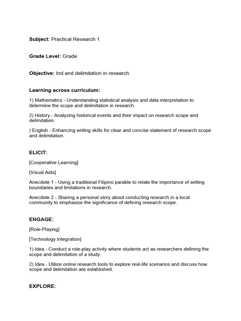 Lesson Plan | PDF | Project Based Learning | Cognition