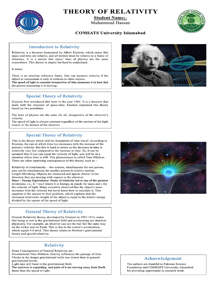 Theory of Relativity. | PDF
