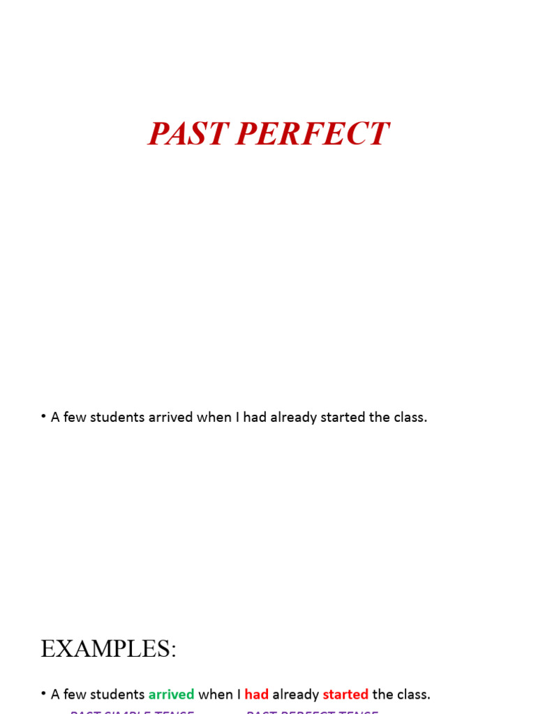 Understanding Past Perfect Tense | PDF