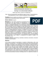 Experiencia de Innovación Educativa Con "Brainstorming" en La Universidad de Murcia