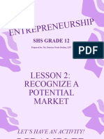 Lesson 2 - Recognize A Potential Market