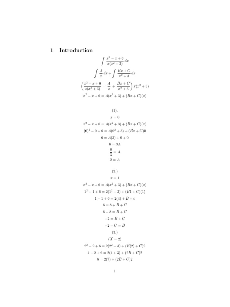 Integration Techniques and Solutions | PDF