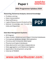 Rajasthan RPSC Programmer Syllabus 2024 PDF