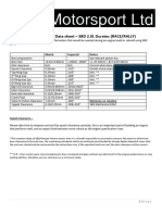 2-0L Duratec Engine Building Data Sheet