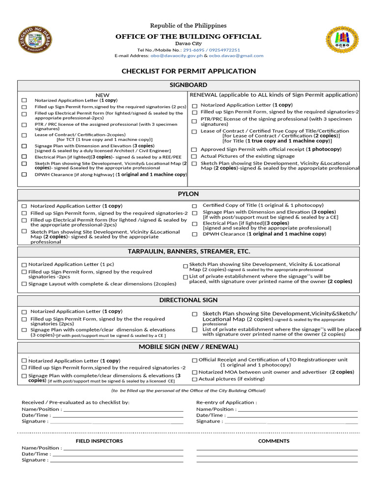 Signage Forms 1 1 1 1 1 PDF Engineer