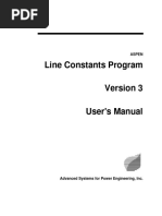 Line Constants Users Manual