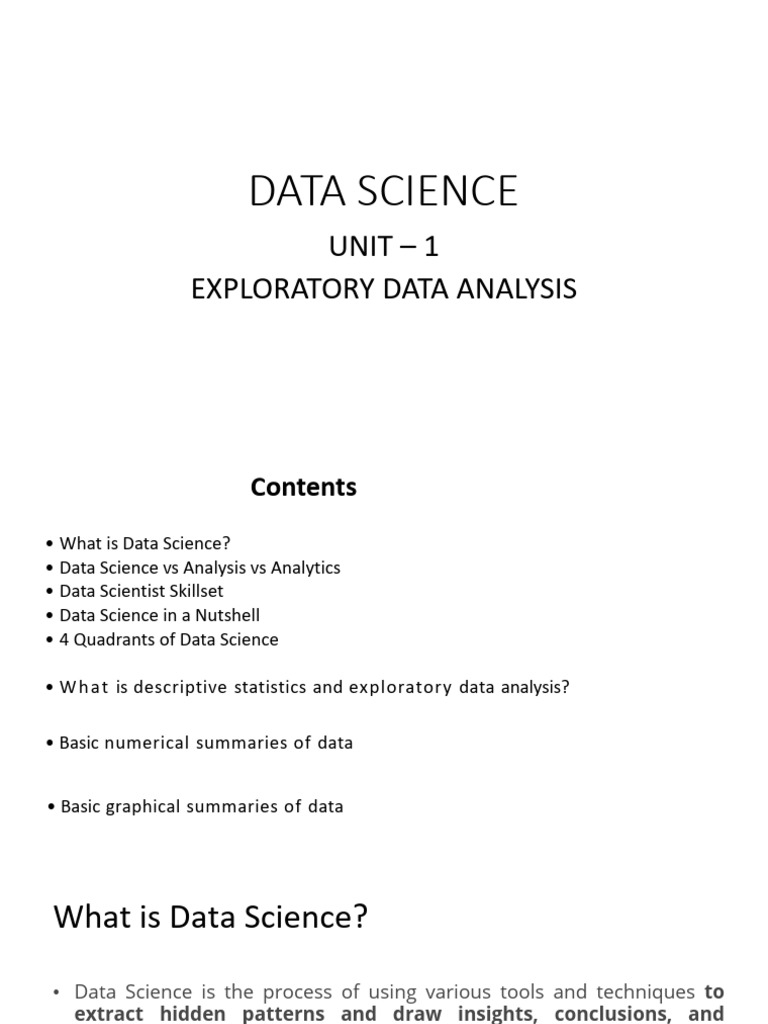 Exploratory Data Analysis | PDF | Coefficient Of Variation | Data Analysis