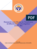 Research Cum Study On Timeliness Effectiveness of Litigation Under IBC