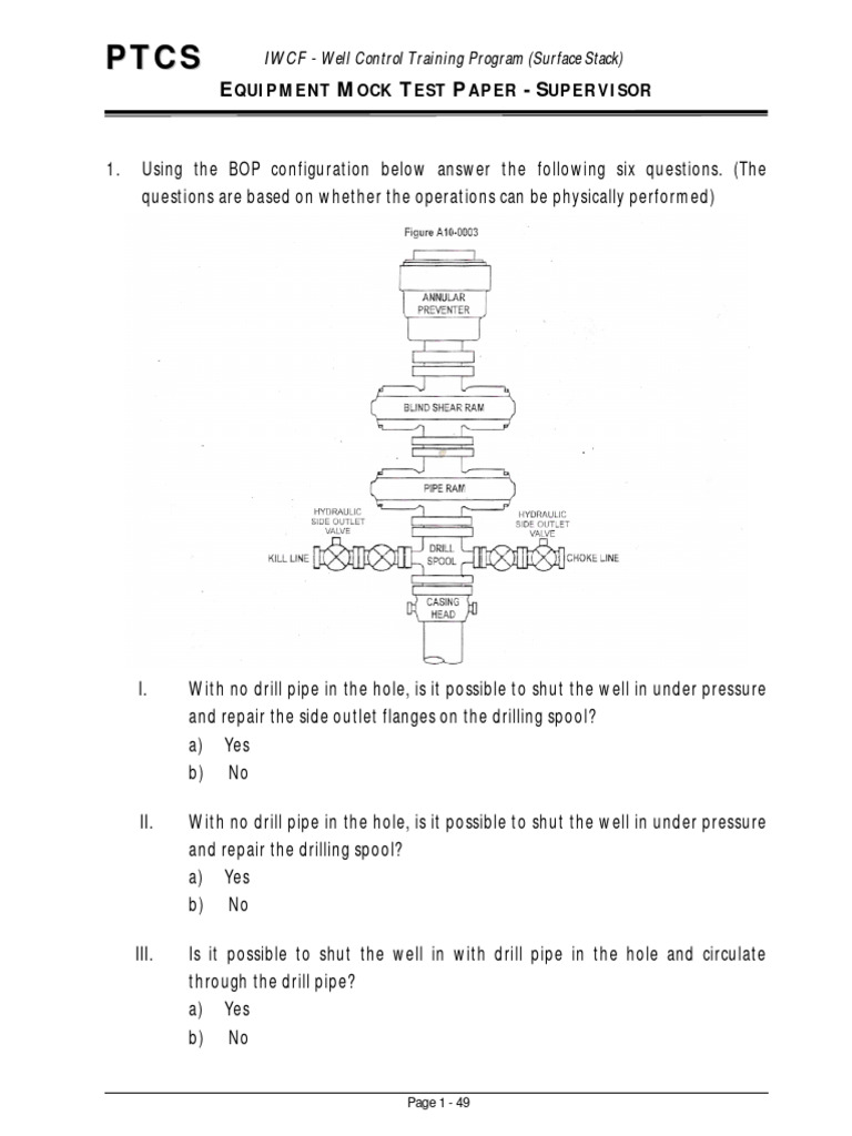 Well Control Equipment Test Guide | PDF | Casing (Borehole) | Valve