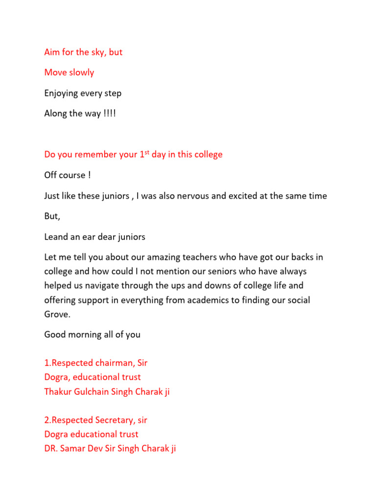 Induction Ceremony Welcome Address | PDF