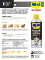 WD-40 Specialist Food Grade Silicone TDS