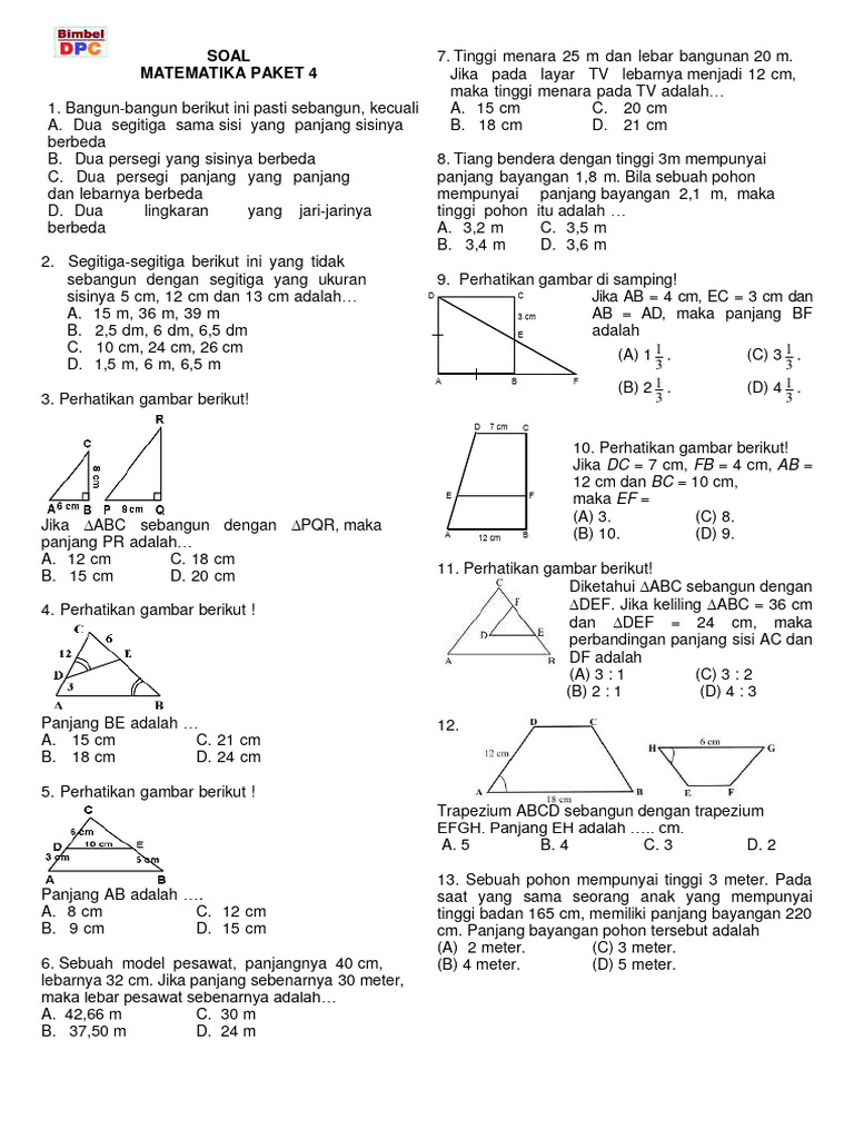 Matematika Paket 4 Ok | PDF