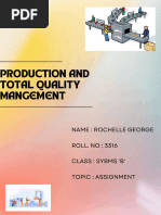 Production and Total Quality Managment