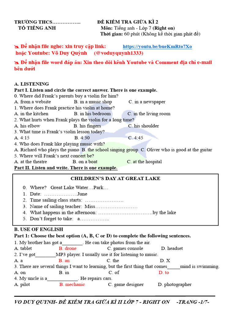 Kiem tra giua ki 2 right on 7 pdf computer virus