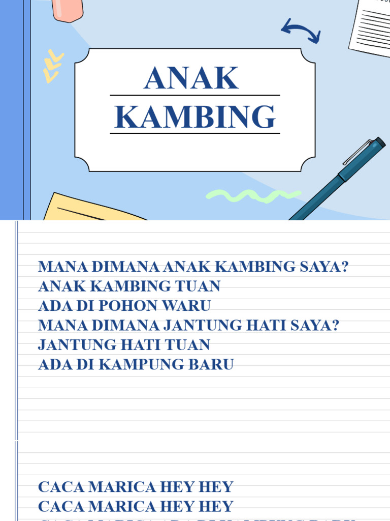 Lirik Lagu Anak Kambing | PDF