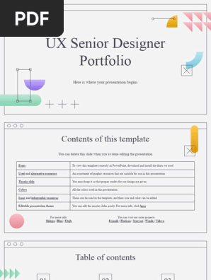 UX Senior Designer Portfolio by Slidesgo