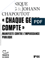 Chaque Geste Compte - Johann Chapoutot Dominique Bourg