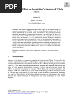 The Wealth Effect On Acquisition's Amazon of Whole Foods