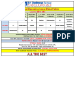 CBSE Annual Examinations-TimeTable (VI-VIII)