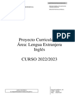 Proyecto Curricular de Área: Lengua Extranjera Inglés CURSO 2022/2023