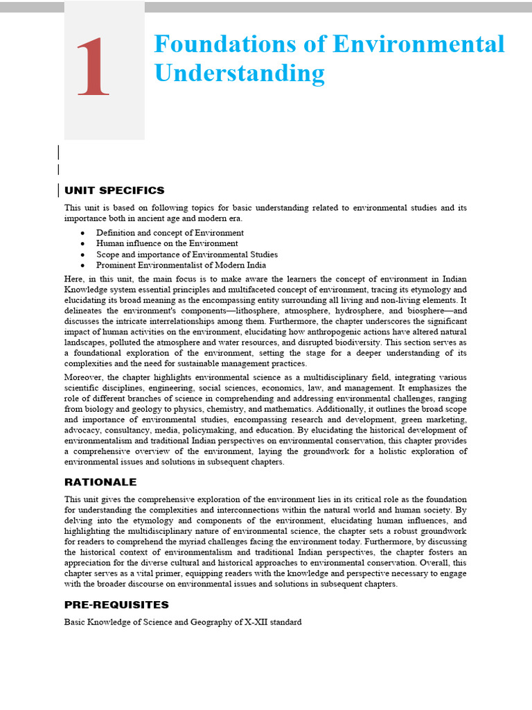 Understanding Environmental Studies Basics | PDF | Natural Environment ...