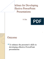 Guidelines For Developing Effective PowerPoint Presentations
