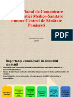 Planul de Comunicare La IMSP CS Pănășești