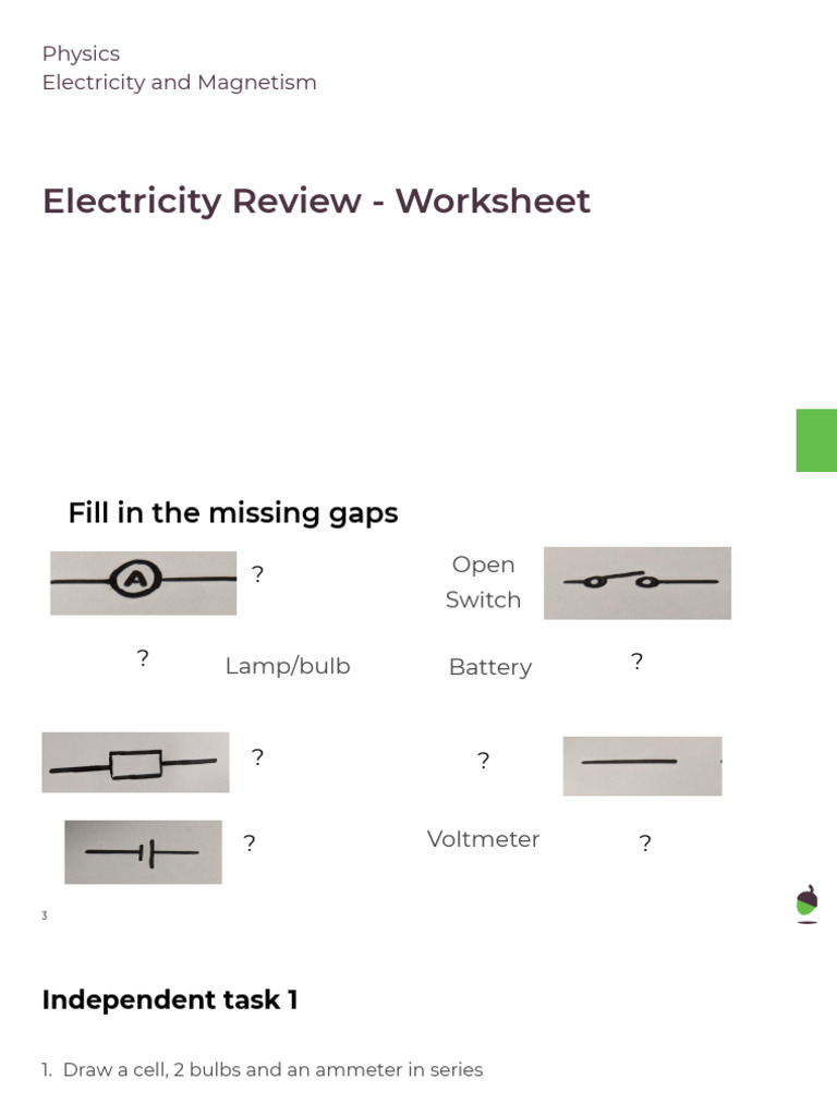 electricity review | PDF | Voltage | Electrical Resistance And Conductance