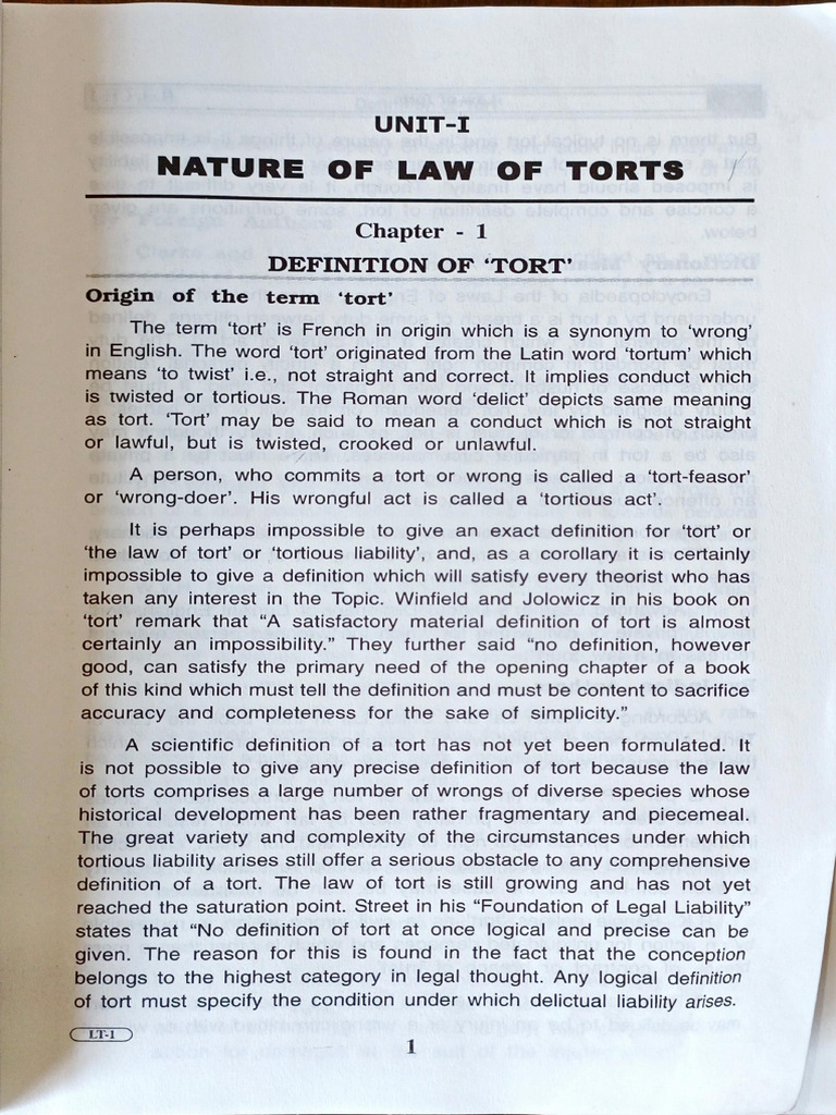 Def of Tort | PDF