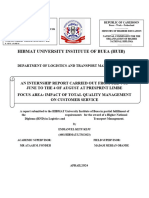 Hibmat University Institute of Buea Coverpage
