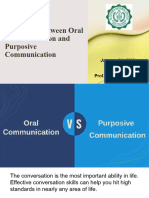 Oral Vs Purposive Communication