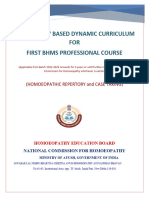 Competency Based Dynamic Curriculum FOR First Bhms Professional Course