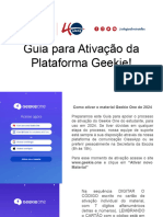 Guia para Ativação Da Plataforma Geekie!