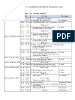 Jadwal Pelaksanaan p5 Bhineka Tunggal Ika